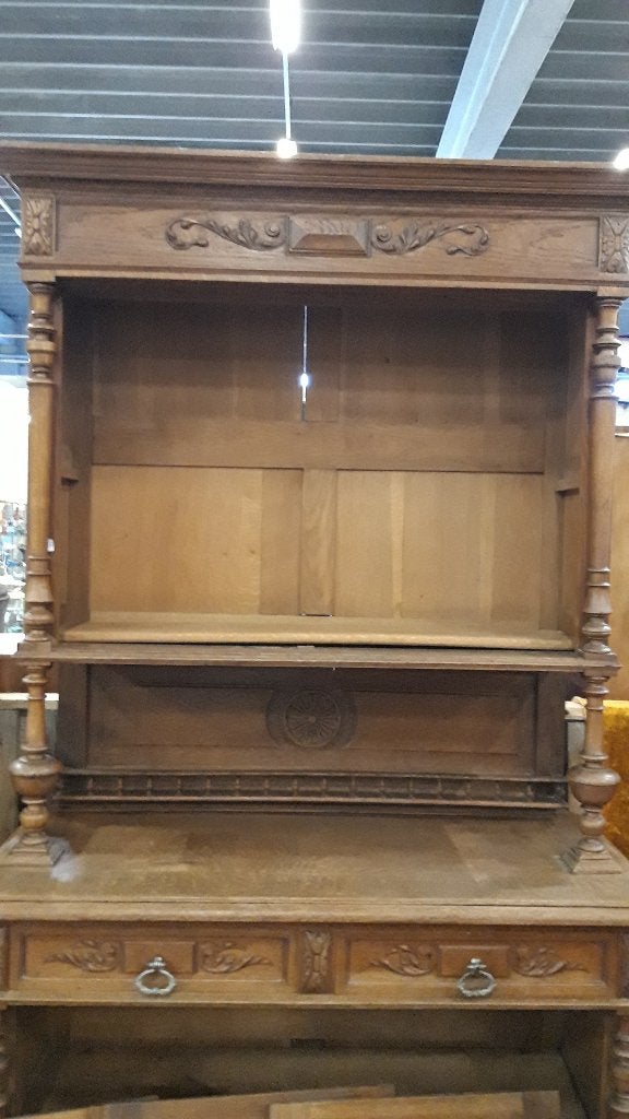 Buffet ancien en deux parties (vaisselier  et dressoir), Maison & Meubles, Armoires | Buffets, Comme neuf, 200 cm ou plus, 100 à 150 cm