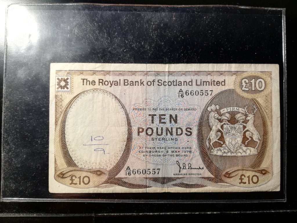 10 pounds d'Ecosse, Verzenden