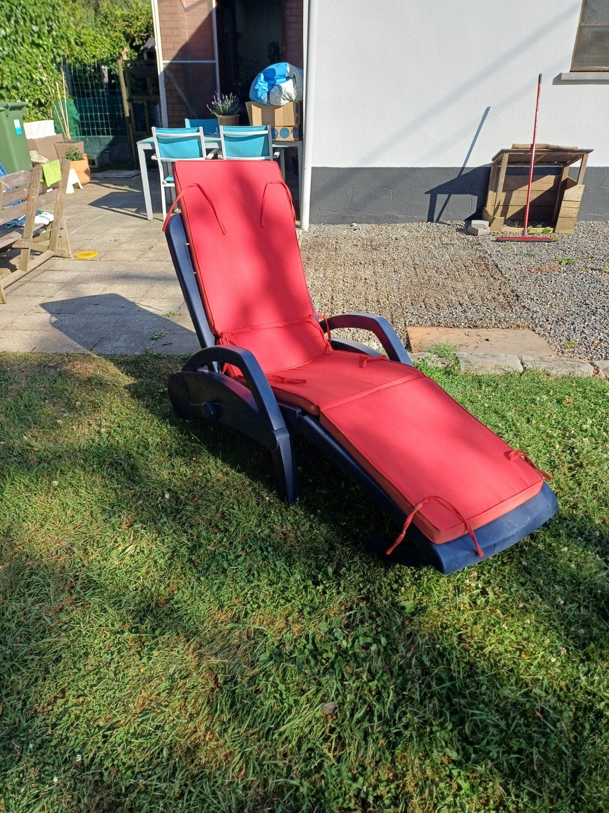Chaise longue de jardin (position réglable) AVEC coussin, Enlèvement