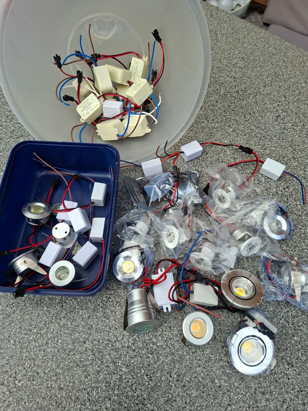 lot de lampes led, Huis en Inrichting, Lampen | Spots, Ophalen, Zo goed als nieuw, LED, Geschikt voor vochtige ruimtes