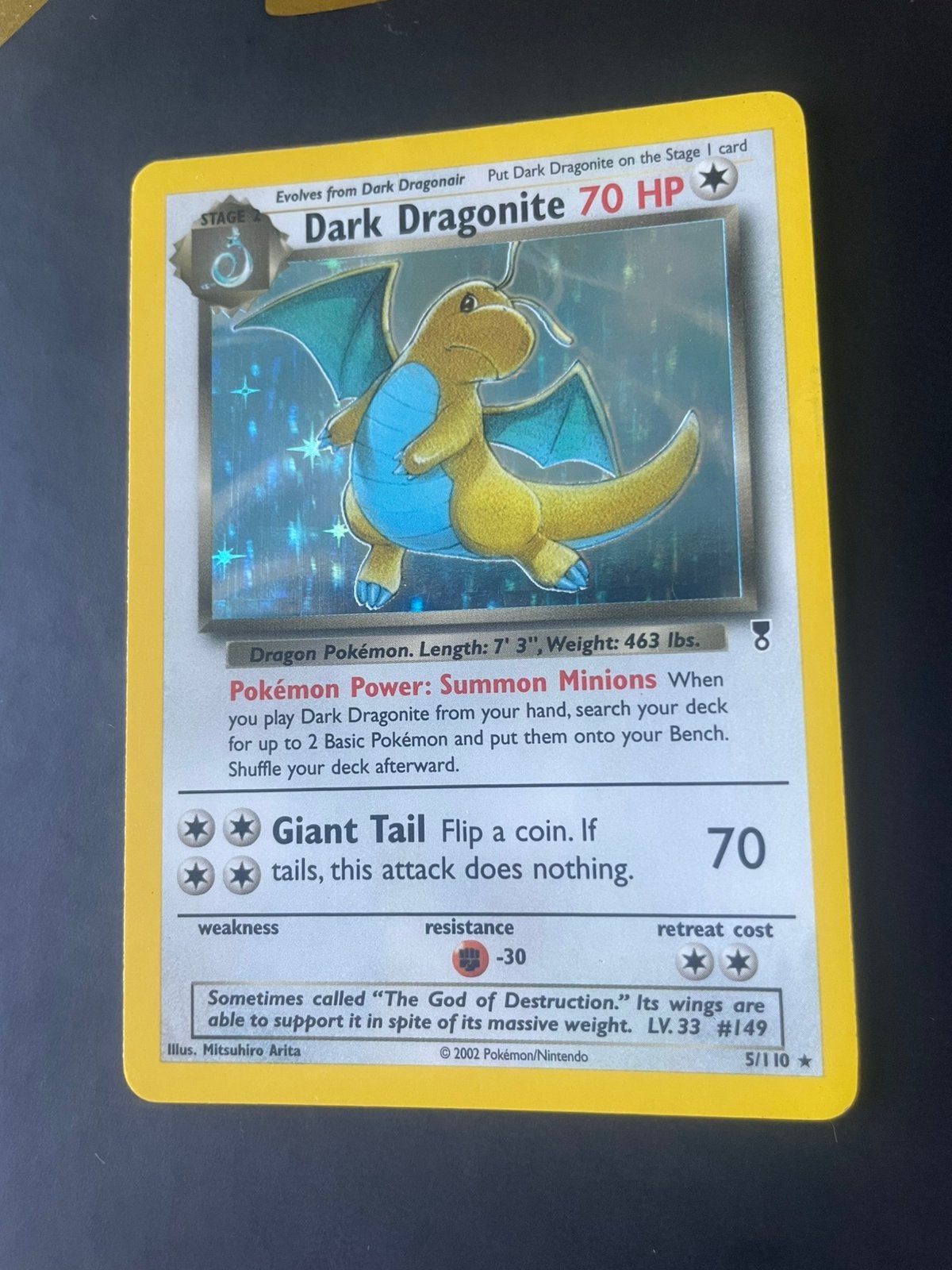 Dark Dragonite Legendary Collection pokemon kaart, Enlèvement ou Envoi, Utilisé, Cartes en vrac, Foil