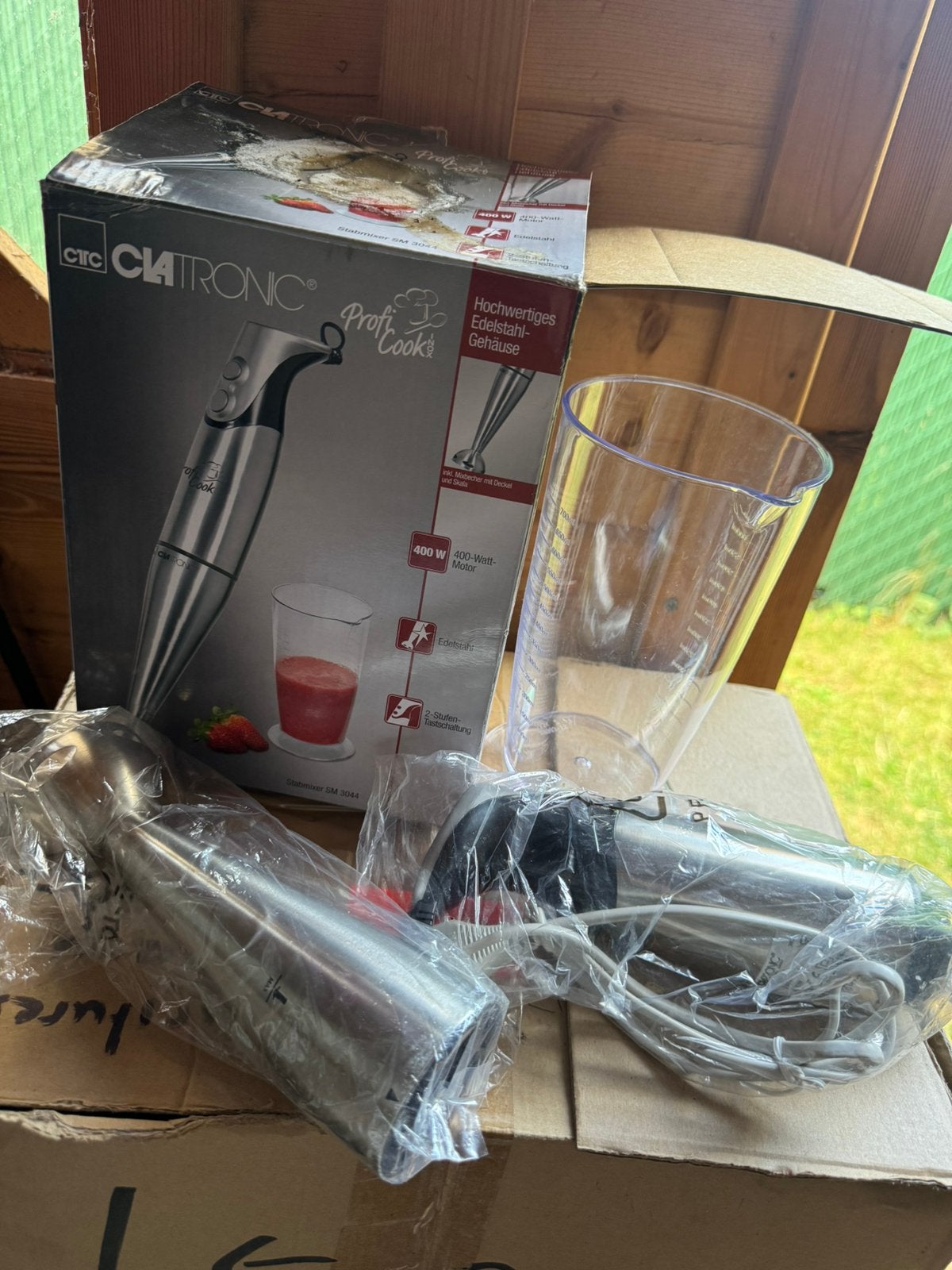 Clatronic Profi Cook roestvrijstalen SM 3044 - nieuw, Ophalen of Verzenden, Nieuw, 2 snelheden
