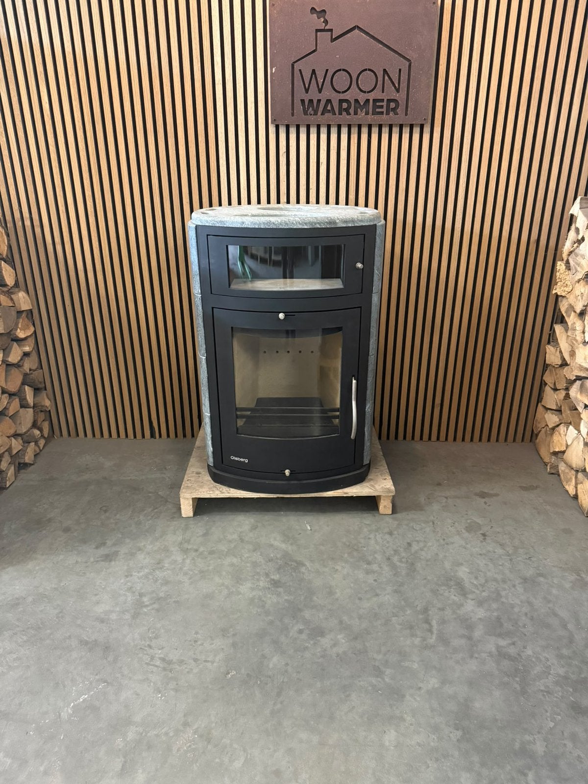 26114 Poêle en stéatite avec four Olsberg 9 kW, Enlèvement, Utilisé, Bois, Autoportant
