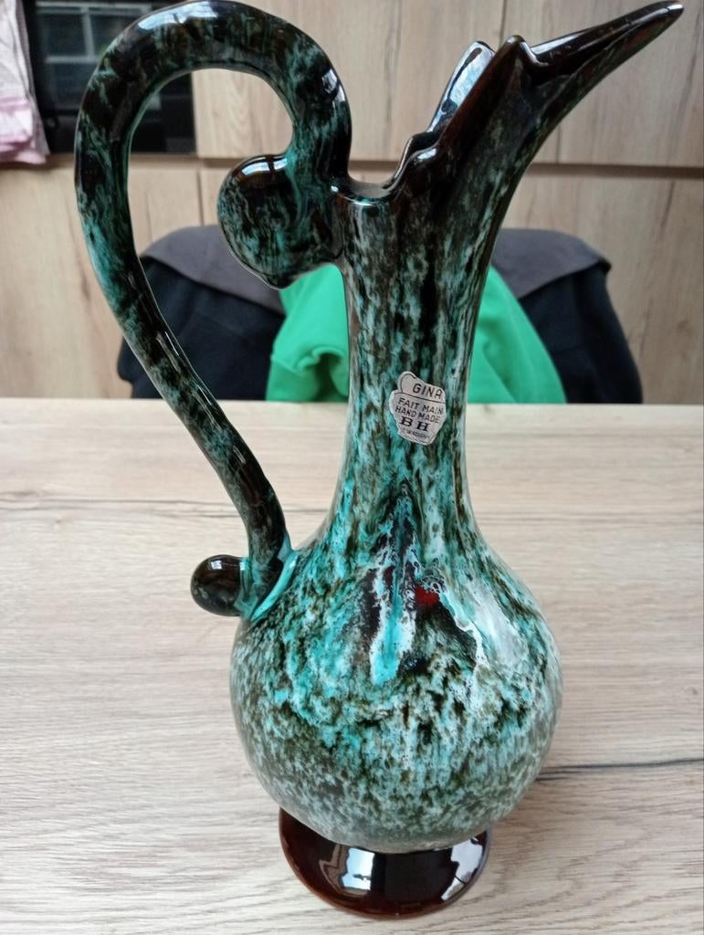 Handgemaakte antieke vaas B.H, GINA - lijn, Antiek en Kunst, Ophalen