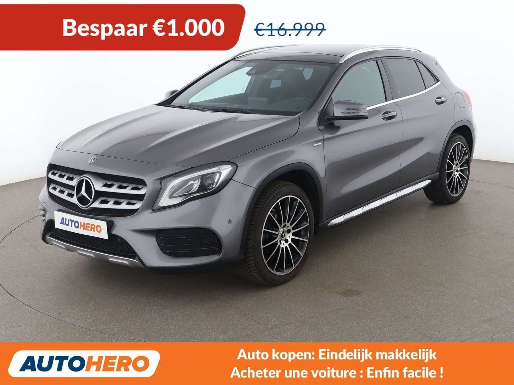 Mercedes-Benz GLA 200 GLA 200 AMG Line (bj 2018, automaat), Auto's, Gebruikt, Zwart, Overige brandstoffen, 5 zetels
