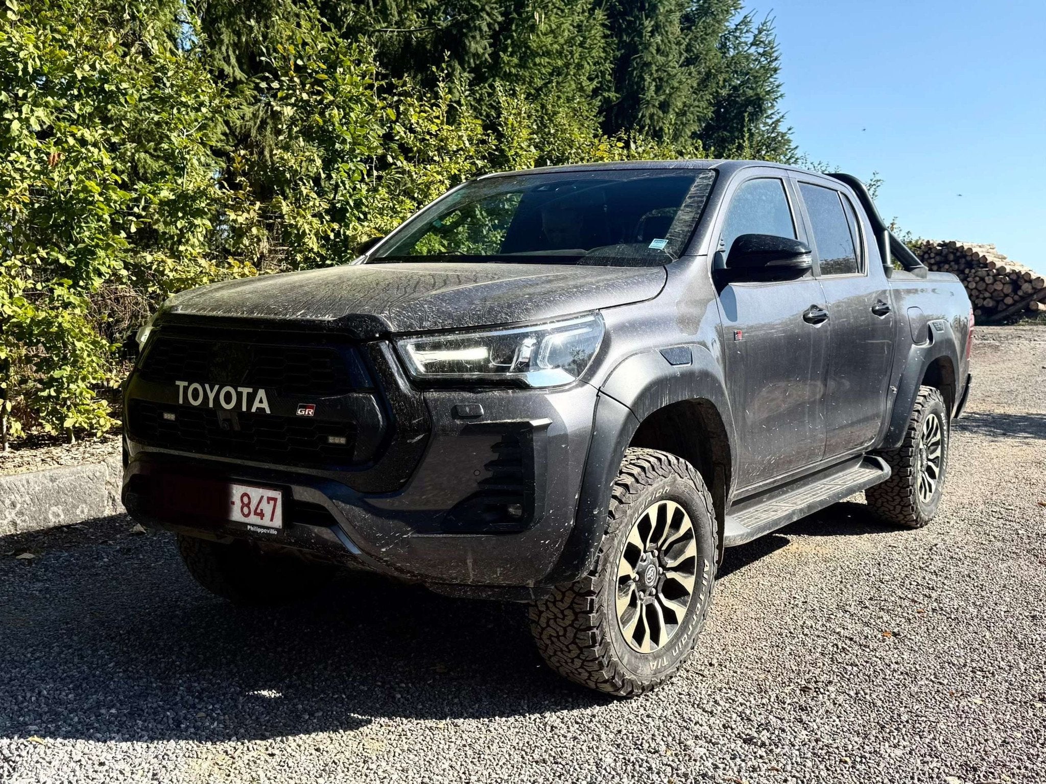 Toyota Hilux 2.8 D-4D 4WD GR SPORT 204cv Bt Automatique DRCC, Autos, Toyota, Cuir, Argent ou Gris, Achat, Entreprise