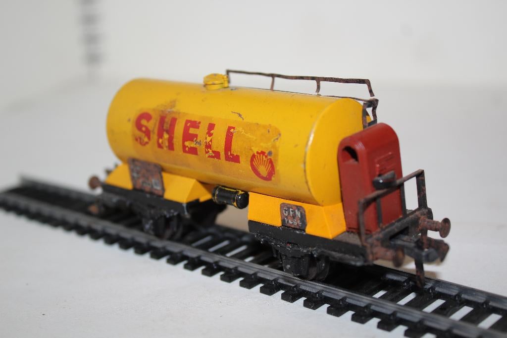 Fleischmann HO vintage schelptankwagen, Gebruikt, Gelijkstroom, Fleischmann, Wagon
