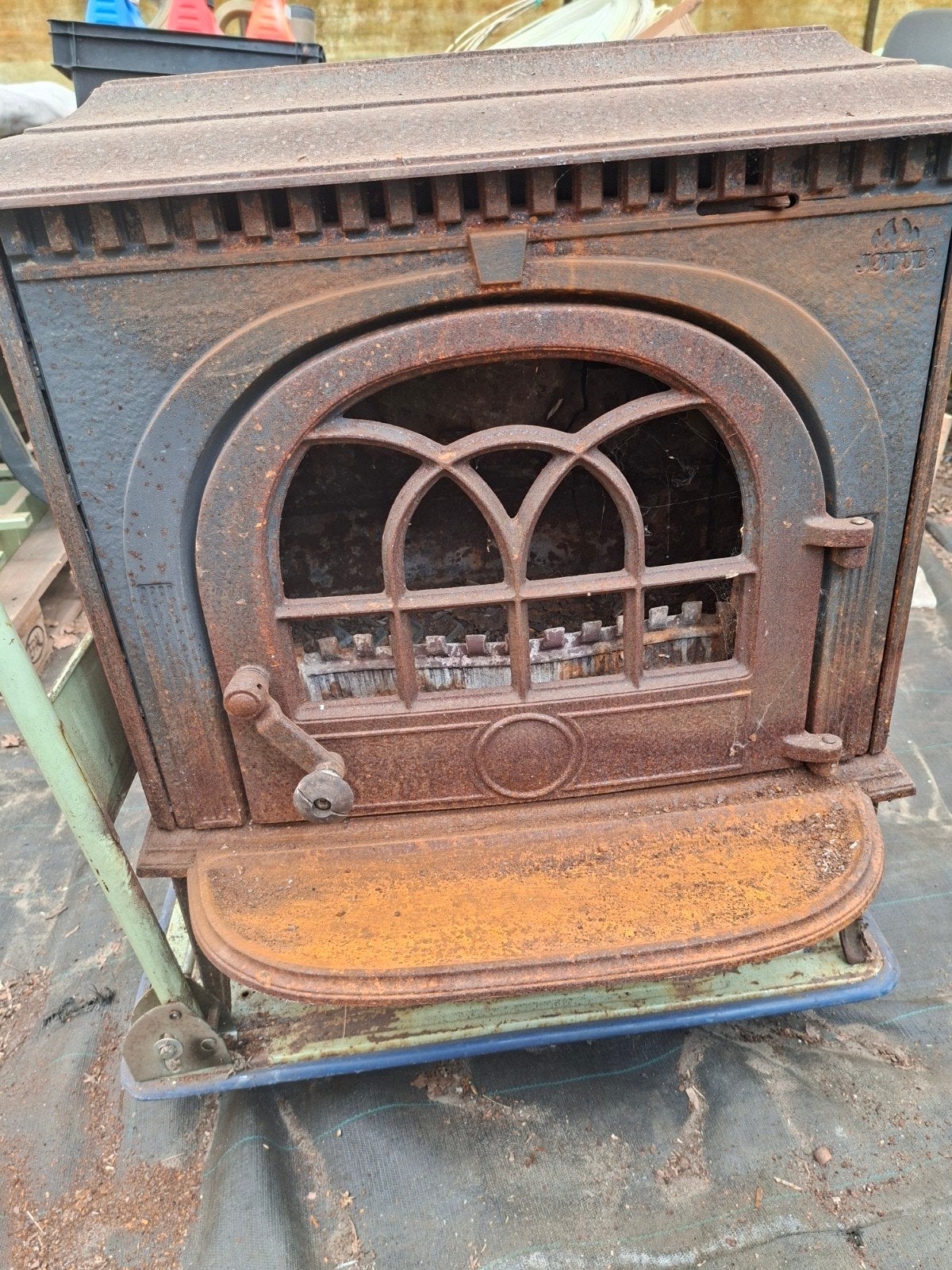 Poêle à bois Jotul 8, fixateur supérieur., Maison & Meubles, Poêles, Enlèvement, Poêle à bois