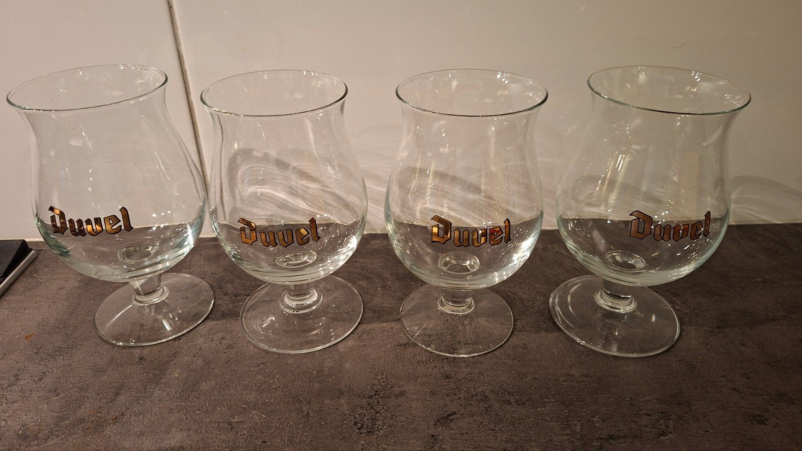 4 gouden duvel glazen, Verzamelen, Ophalen of Verzenden