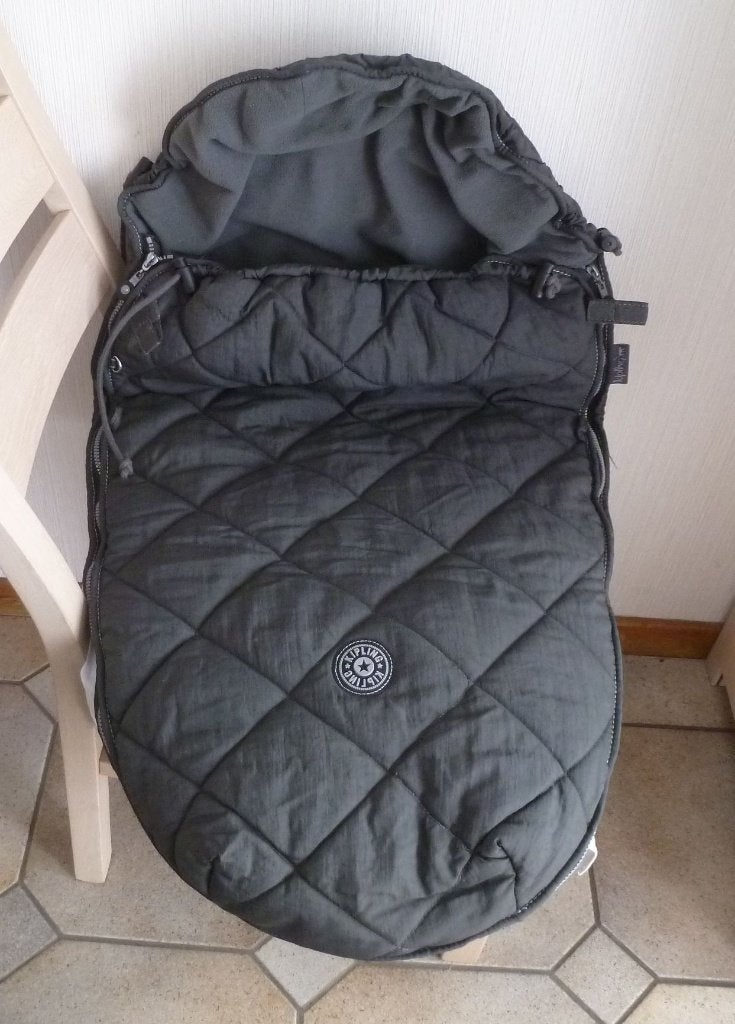 Kipling très grande chancelière gris foncé TB Etat, Enlèvement ou Envoi, Utilisé, Autres marques, Doublé