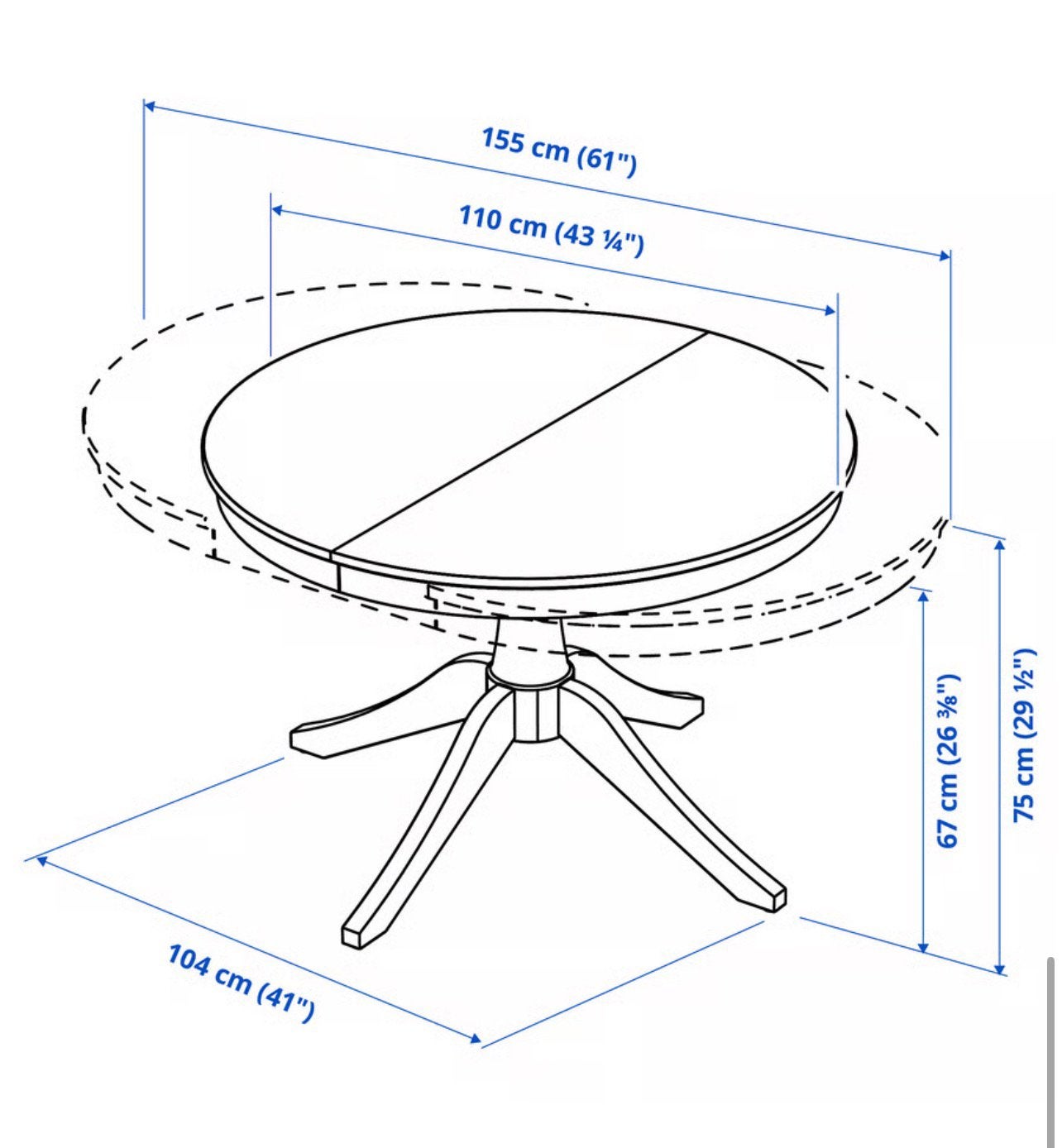 Gratuit Ikea Liatorp - Table extensible, Maison & Meubles, Enlèvement, Utilisé