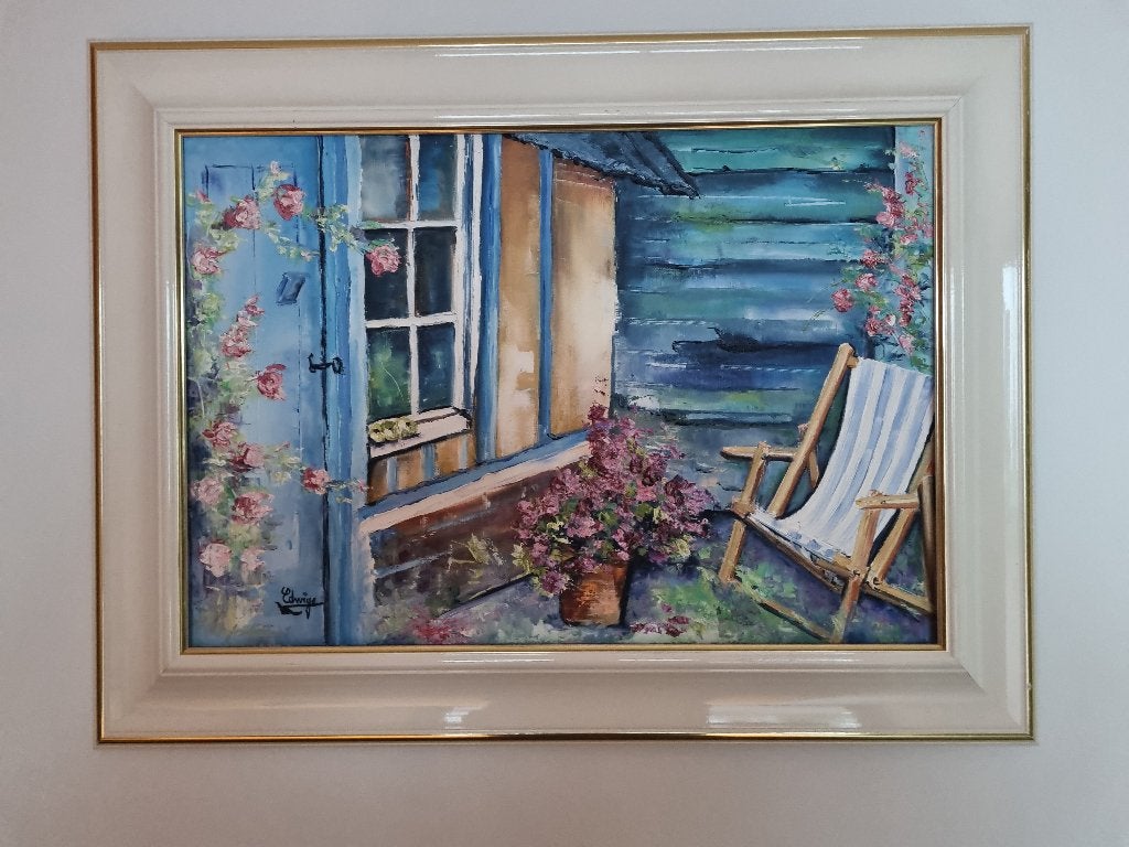 Olieverfschilderij Vakantie van Edwige, Ophalen