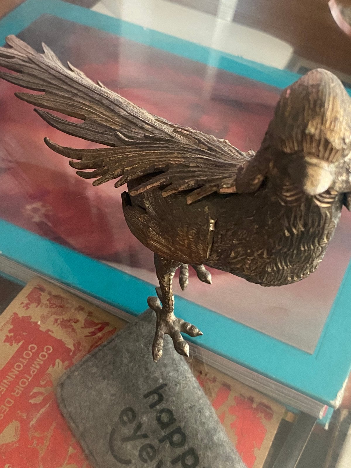 Antieke bronzen roofvogel, Enlèvement ou Envoi, Bronze