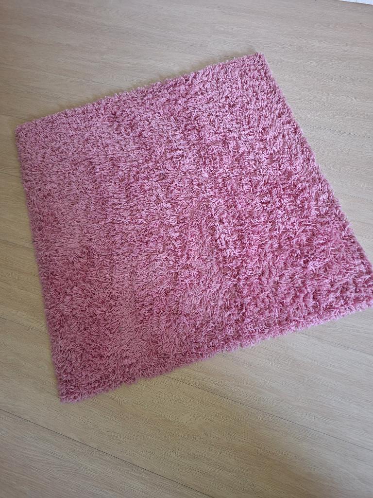 Roze tapijt, Huis en Inrichting, Stoffering | Tapijten en Vloerkleden, Ophalen, 50 tot 100 cm, Vierkant, 50 tot 100 cm