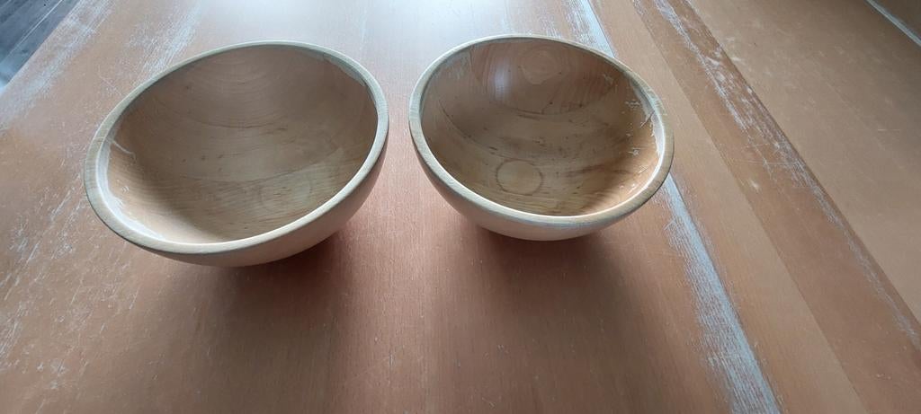 Houten kommen (diameter 20cm), Gebruikt, Schaal, Rond, Ophalen of Verzenden