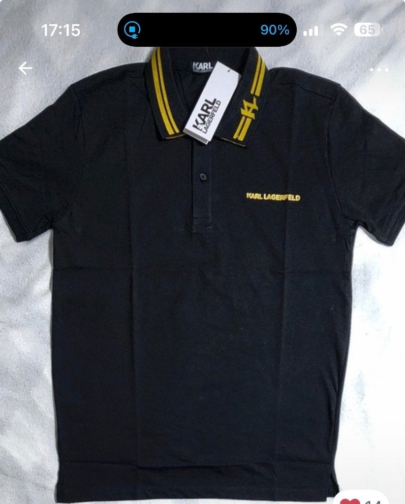 Poloshirt Karl Lagerfeld NIEUW geschikt voor L, Kleding | Heren, Polo's, Maat 52/54 (L), Zwart, Nieuw, Ophalen of Verzenden