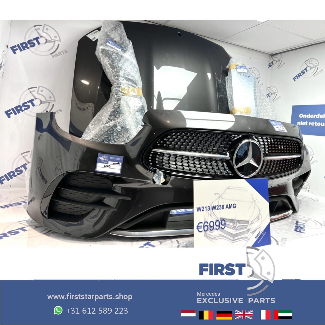 W213 S213 W238 FACELIFT AMG VOORKOP Mercedes E Klasse 2020-2, Auto-onderdelen, Gebruikt, -, Voor, Ophalen of Verzenden