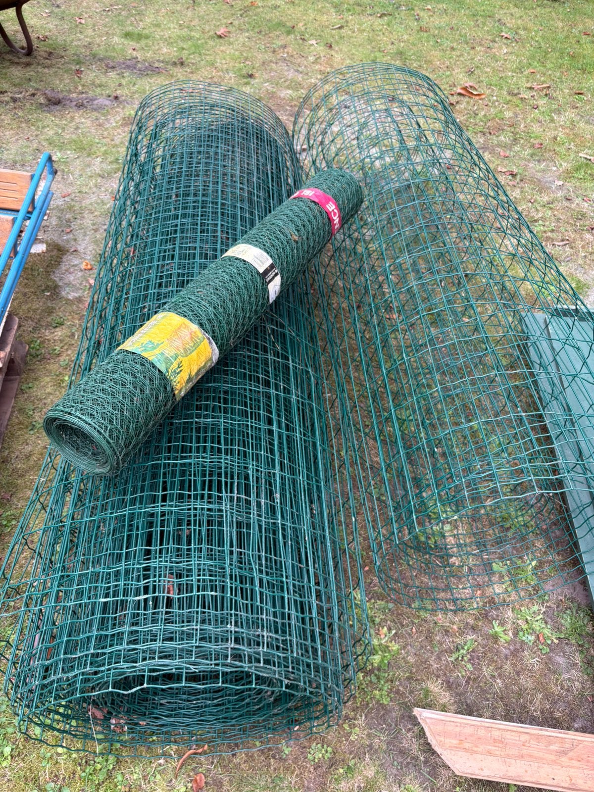 Groene tuinomheining 183 cm hoog en 1 m hoog, Ophalen, Zo goed als nieuw