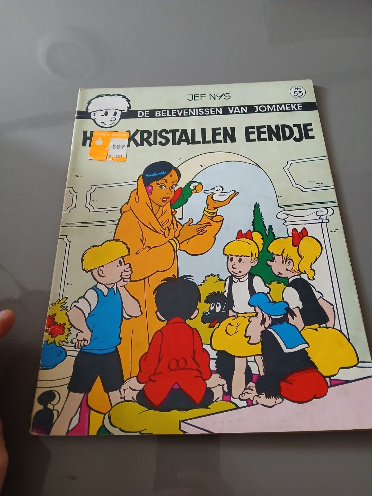 Jommeke nr 53 het kristallen eendje, Enlèvement ou Envoi