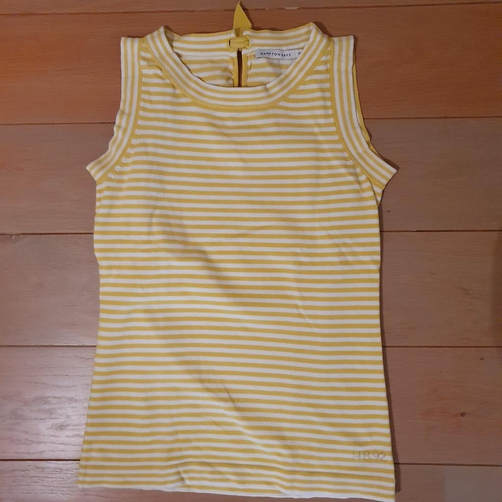Mouwloos zomertruitje Hampton Bays maat medium, Sans manches, Taille 38/40 (M), Jaune, Comme neuf