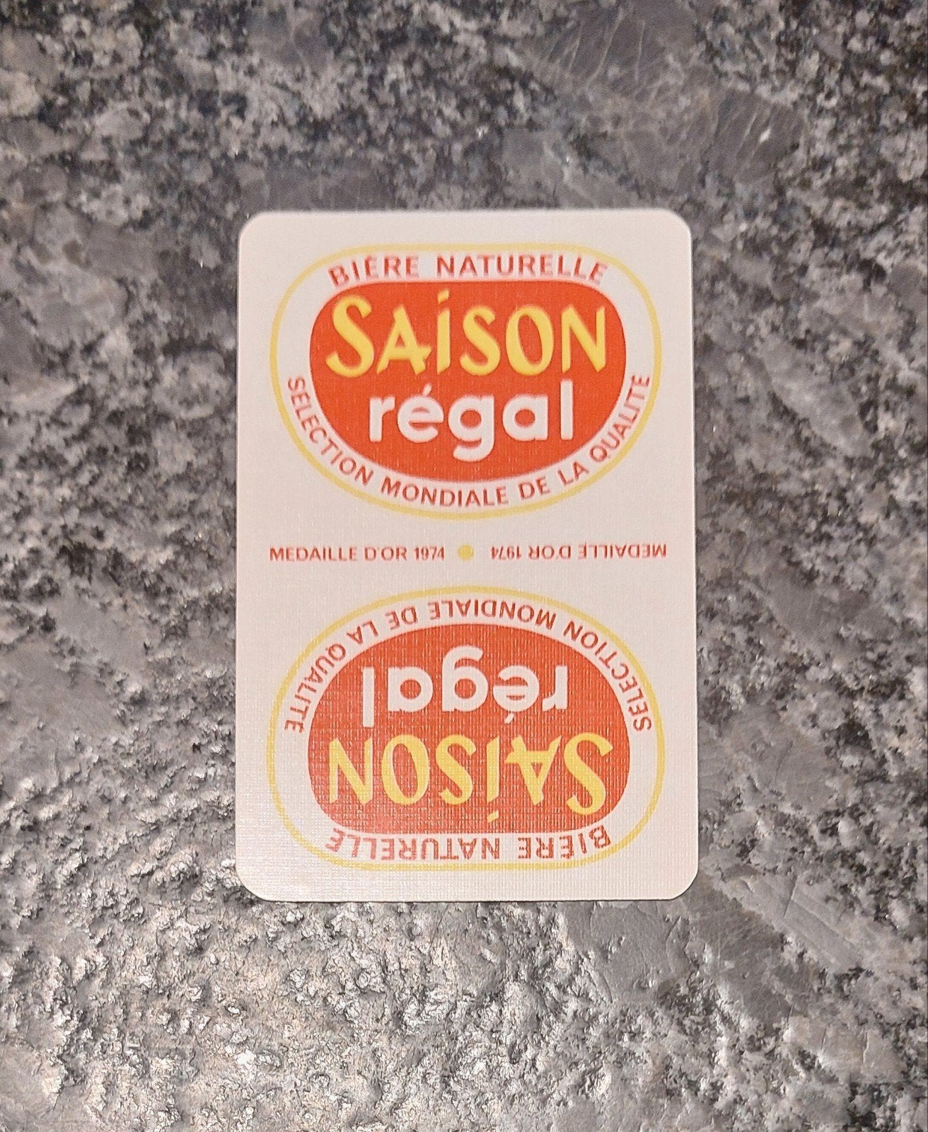 oude speelkaart Saison Regal brouwerij Marbaix, Collections, Enlèvement ou Envoi