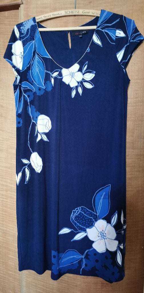 Gebloemde jurk blauwe zomerjurk maat 42 Lola&Liza, Kleding | Dames, Jurken, Gedragen, Maat 42/44 (L), Blauw, Ophalen of Verzenden