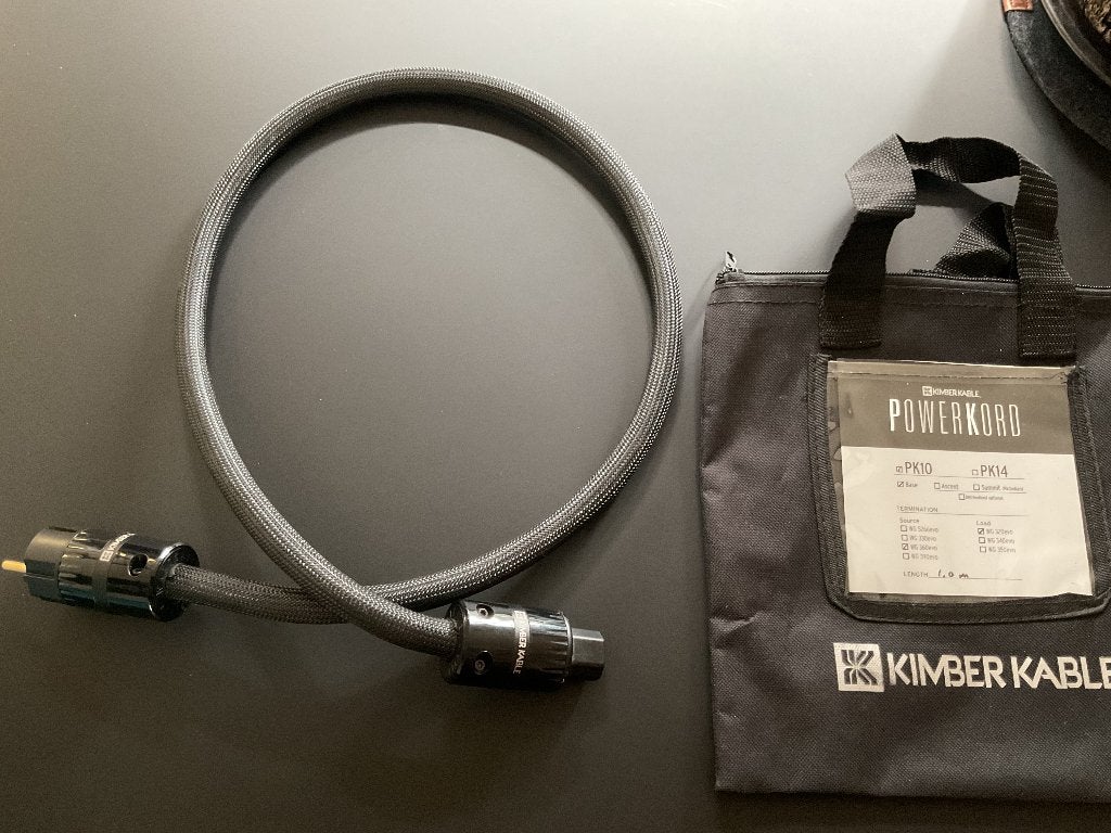 Kimber Kable PK-10 - 1 meter Audio stroomkabel eu - c13, Enlèvement ou Envoi, Comme neuf, Moins de 2 mètres, Autres câbles
