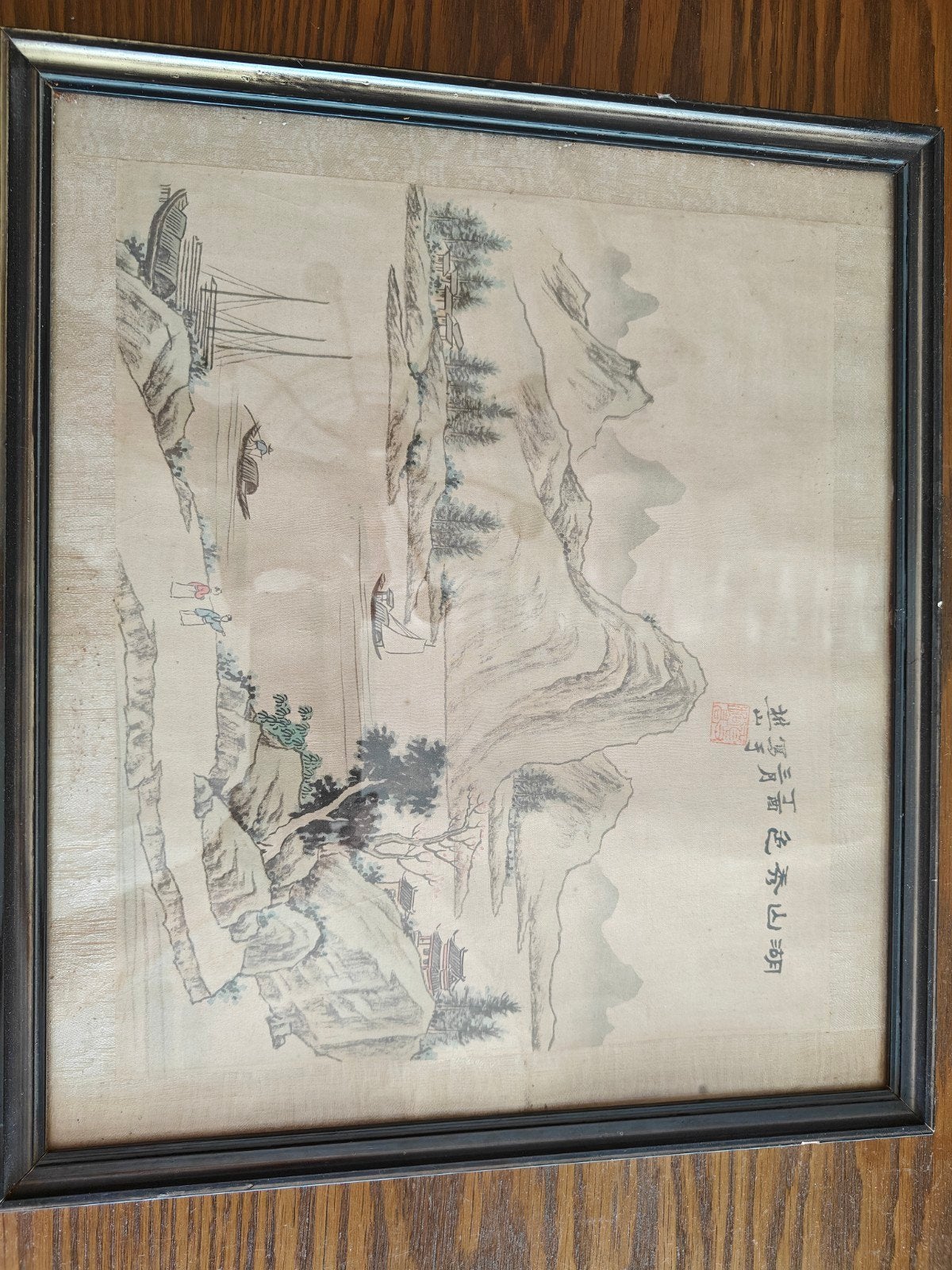 Japanse zijdekunst tekening, Antiek en Kunst, Ophalen, Tekening