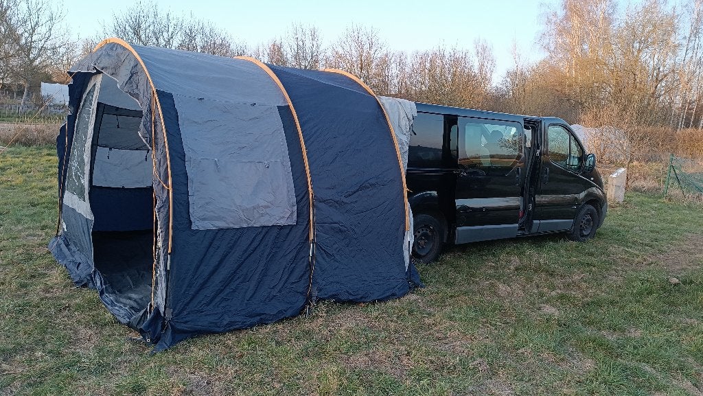 Tente tunnel auto camping, Caravans en Kamperen, Ophalen, Zo goed als nieuw, Tot en met 3