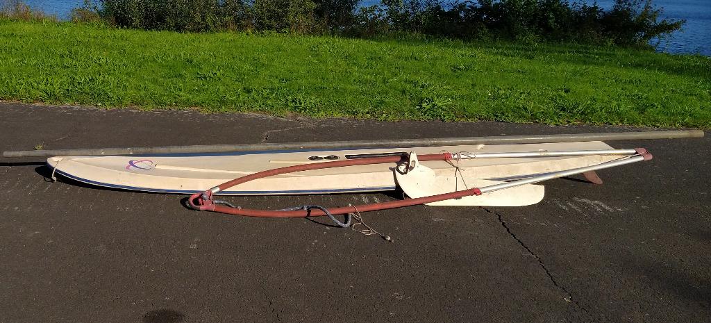 Surfplank met kar, Watersport en Boten, Windsurfen, Ophalen, Gebruikt, Zeil