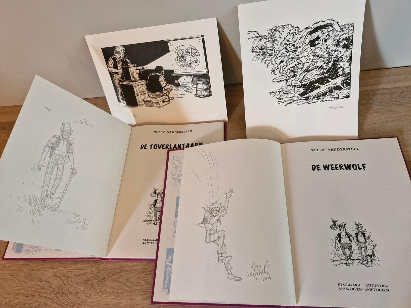 2 x HC Adhemar + 2 originele tekeningen Ron Van Riet, Willy Vandersteen, Nieuw, Ophalen of Verzenden, Meerdere stripboeken