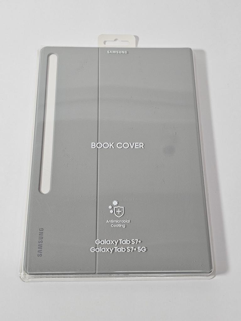 Samsung - Book Cover - Galaxy Tab S7+ - Grijs, Enlèvement ou Envoi, 12 pouces, Protection faces avant et arrière, Comme neuf