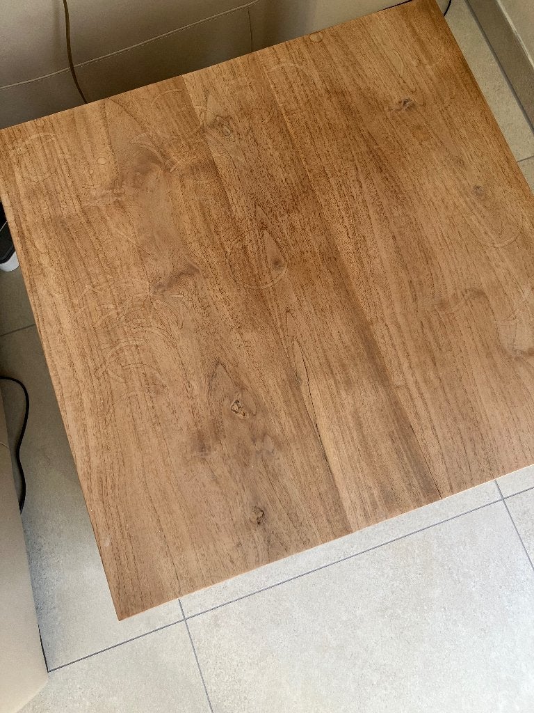 Teak salon tafel, Huis en Inrichting, Ophalen, Gebruikt, 100 tot 150 cm, 100 tot 150 cm