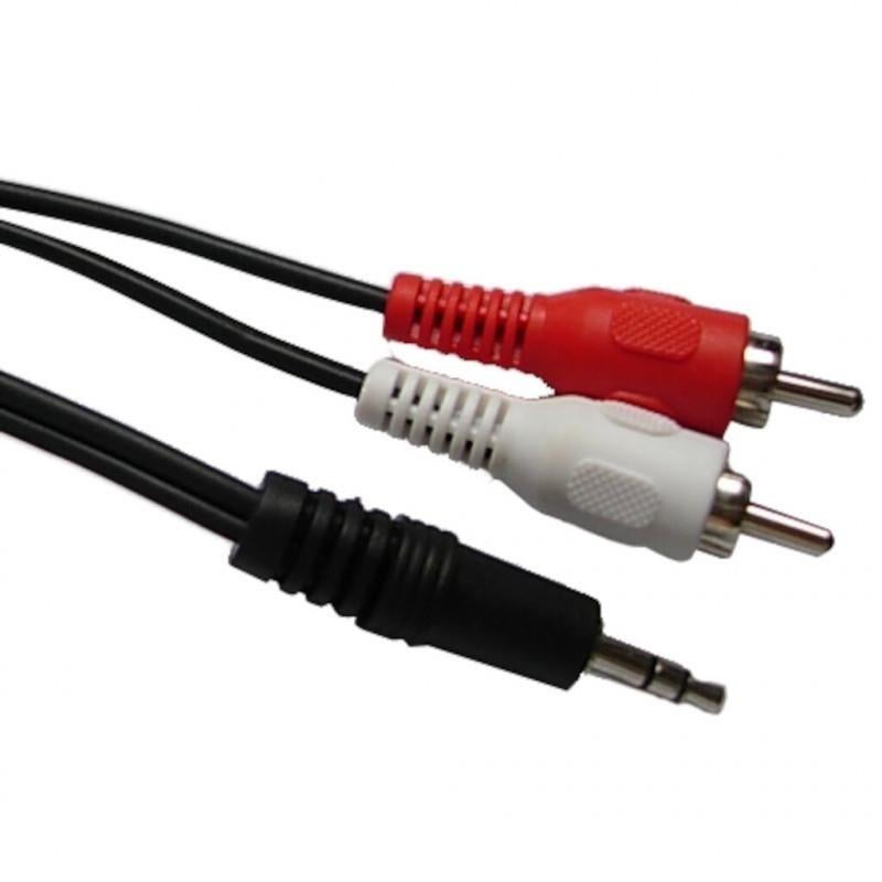 2 x Tulp naar 3,5 mm mini jack 5 meter, Muziek en Instrumenten, Kabels en Stekkers, Ophalen of Verzenden, Nieuw