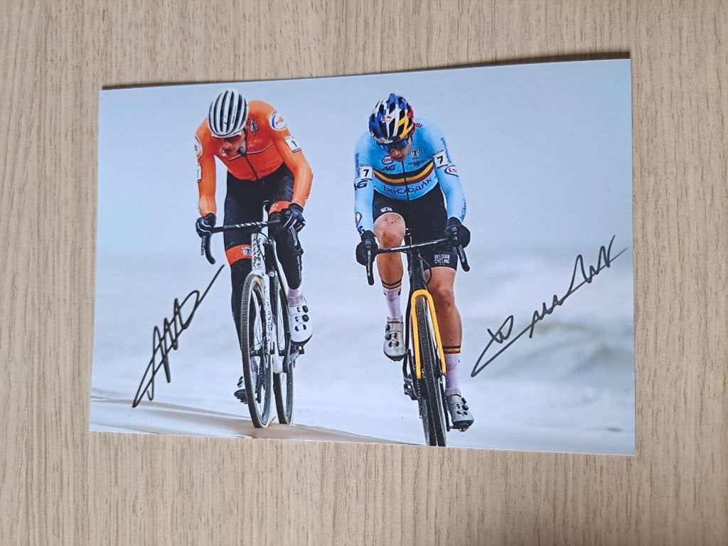 Van der Poel + Van Aert # Foto met handtekening (print), Verzamelen, Verzenden, Nieuw, Overige typen