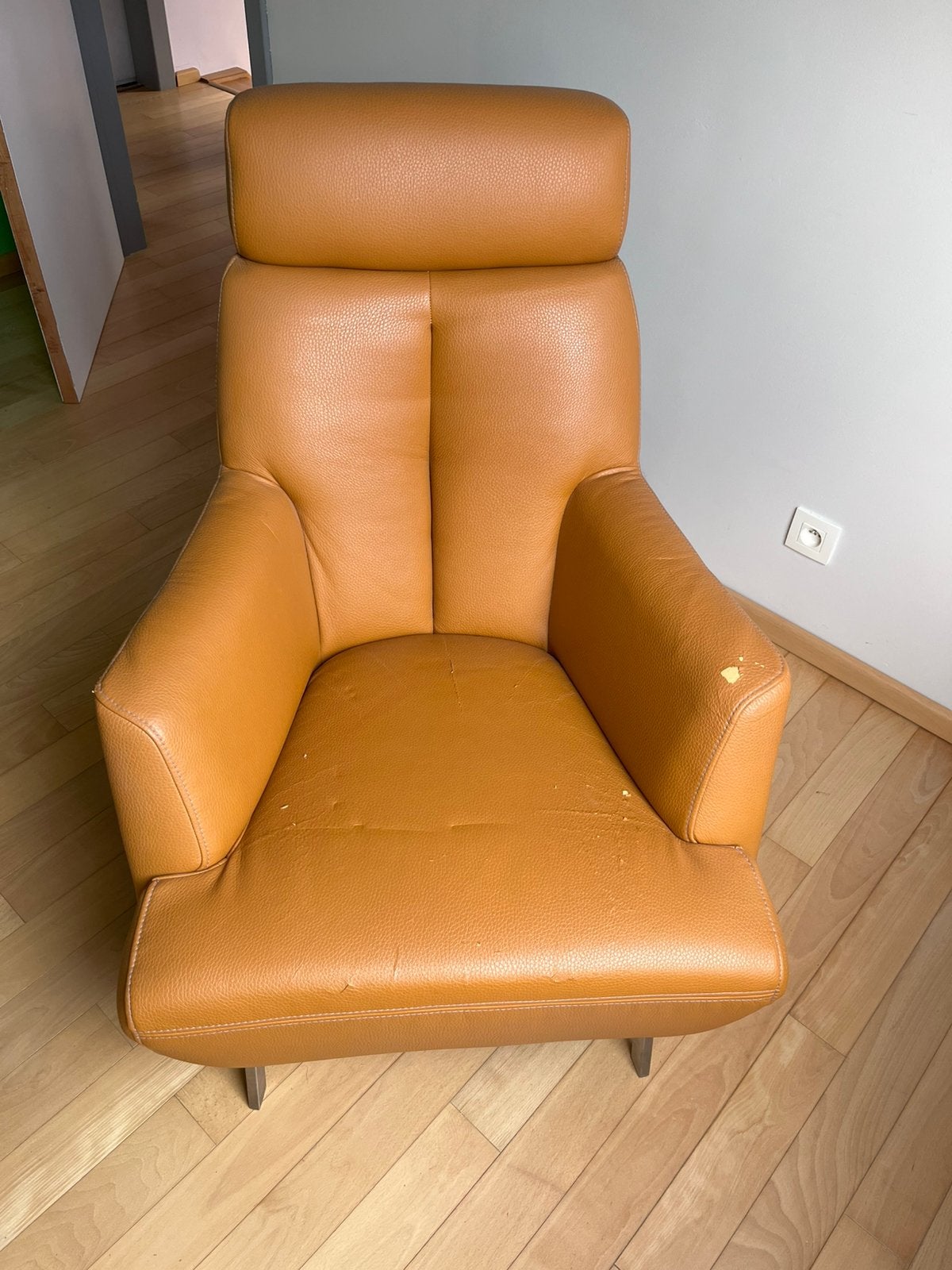 Fauteuil relax 1 personne Xooon couleur orange/cognac, Ophalen, Gebruikt