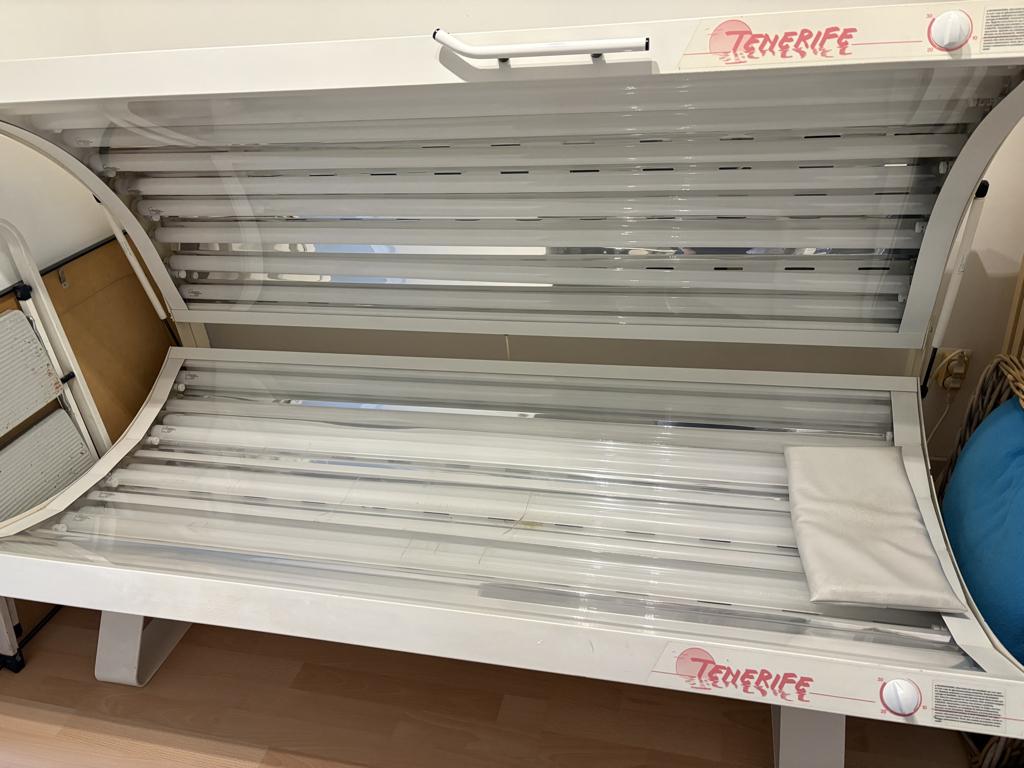 zonnebank, hemel en bank, Elektronische apparatuur, Ophalen, Gebruikt, Zonnebank dubbelzijdig, 15 lampen of meer