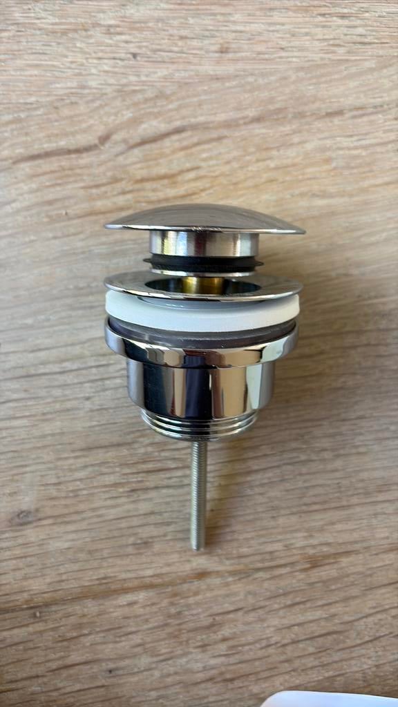Universele klik klak afvoer plug - Desco collection, Ophalen of Verzenden, Nieuw, Chroom, Wastafel