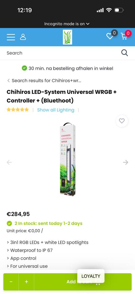 CHIHIROS UNIVERSAL WRGB 920, Dieren en Toebehoren, App-bediening, Ophalen of Verzenden, Chihiros, Verlichting of Verwarming