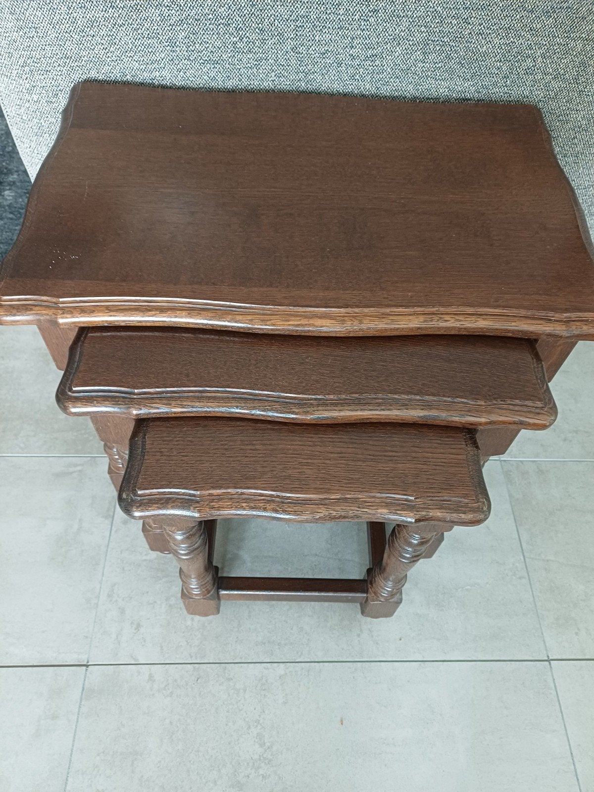 bijzettafeltje uitschuifbaar, Ophalen, Minder dan 45 cm, Antiek brocante, 55 tot 75 cm
