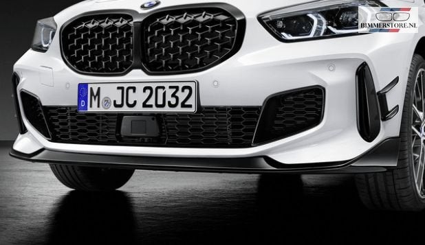 M Performance voorbumperlip spoiler glans zwart BMW 1 serie, Neuf, -, Origine de la pièce connue, Haillon arrière