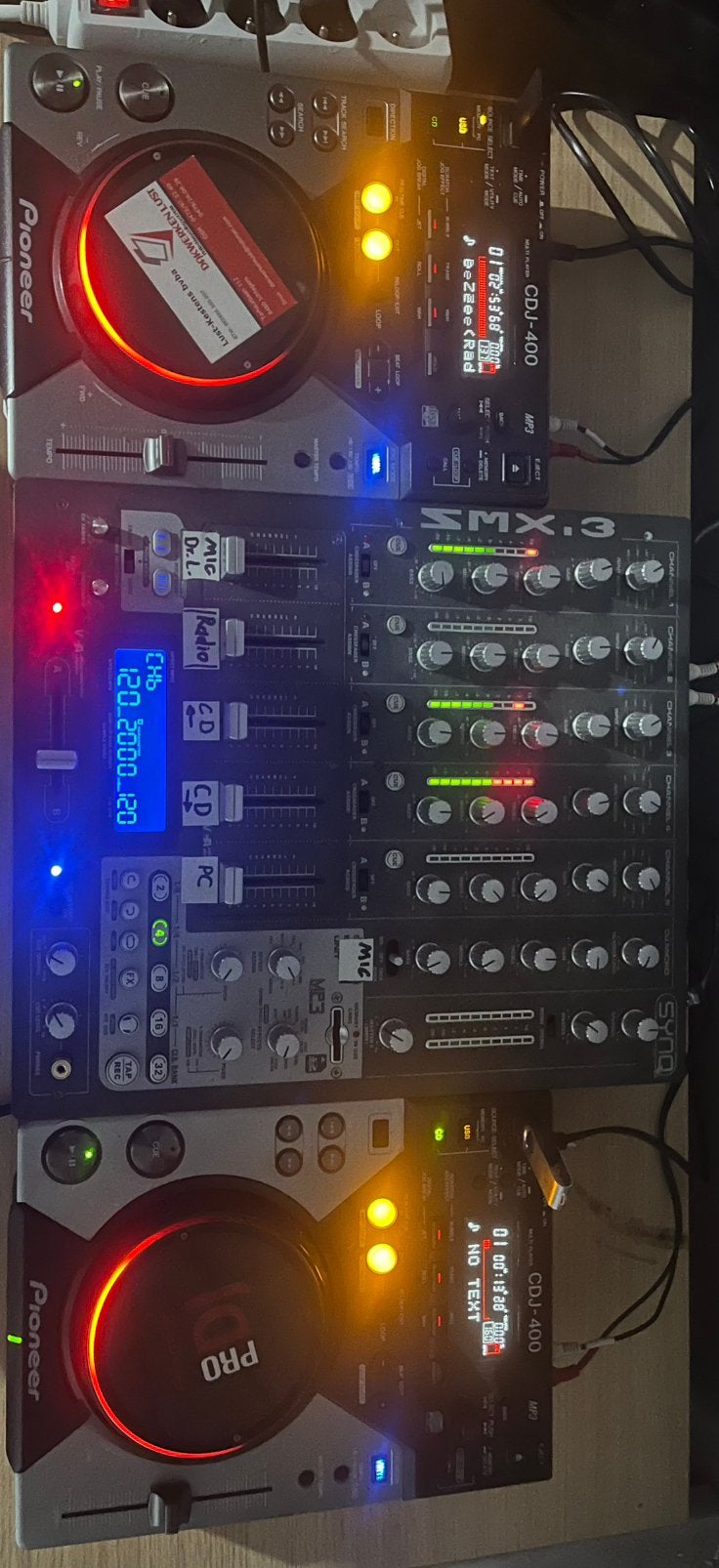 2x Pioneer CDJ-400 + Synq SMX.3 DJ Set, Muziek en Instrumenten, Dj-sets en Draaitafels, Ophalen, Zo goed als nieuw, Pioneer