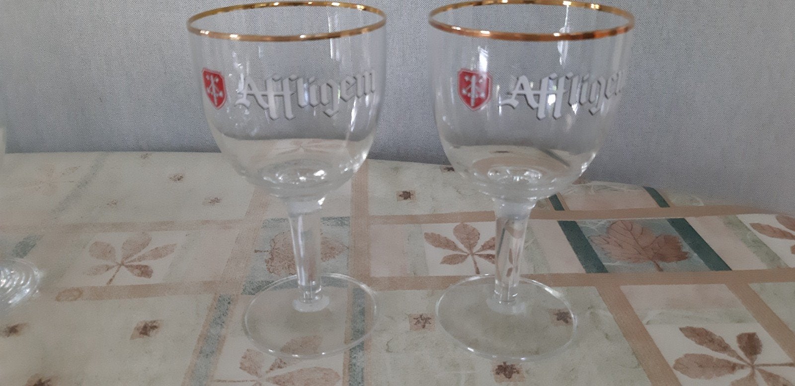 2 retro Affligem abdijbierglazen, Enlèvement