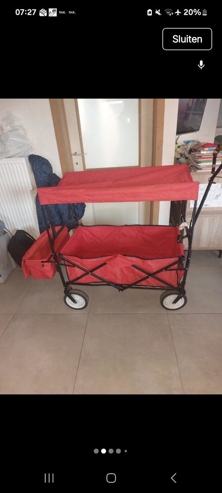 wagon avec toit, Enlèvement, Pliable, Utilisé