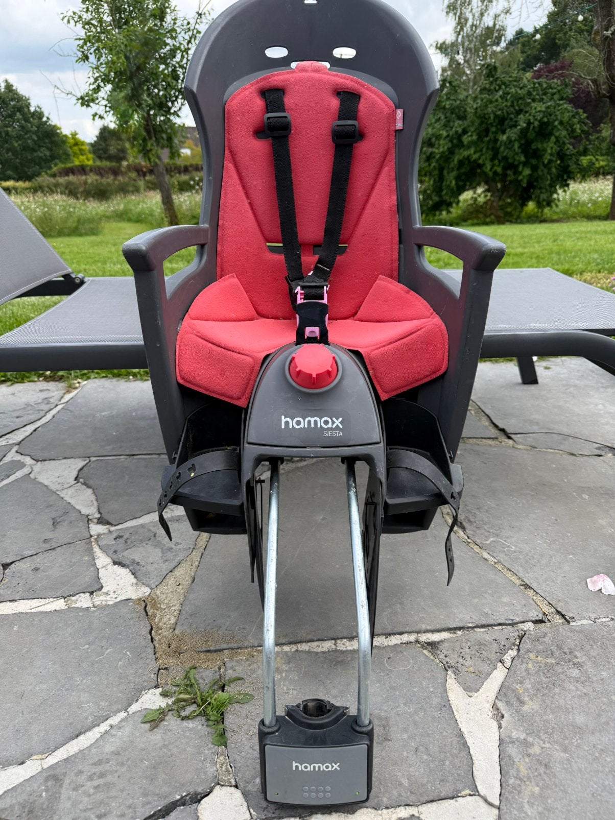 Siege velo enfant hamax siesta réglable, Fietsen en Brommers, Fietsaccessoires | Fietsstoeltjes, Ophalen, Gebruikt, 9 t/m 18 kg