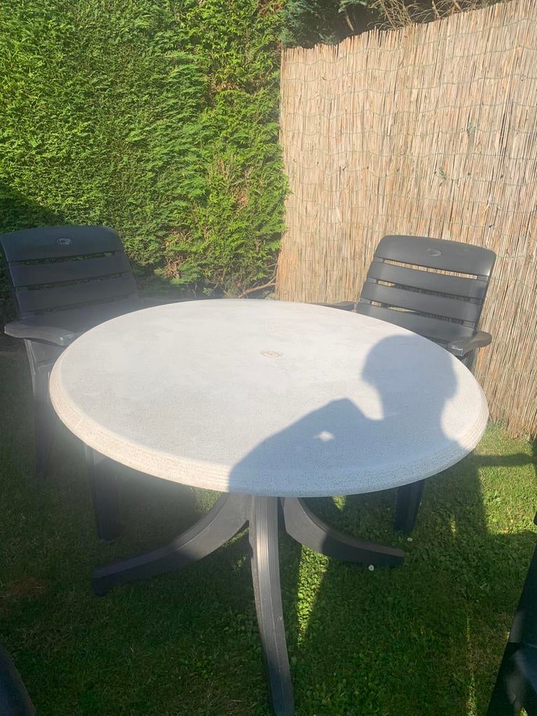 set van 4tuinstoelen met ronde tafel Hartman, Ophalen, Gebruikt