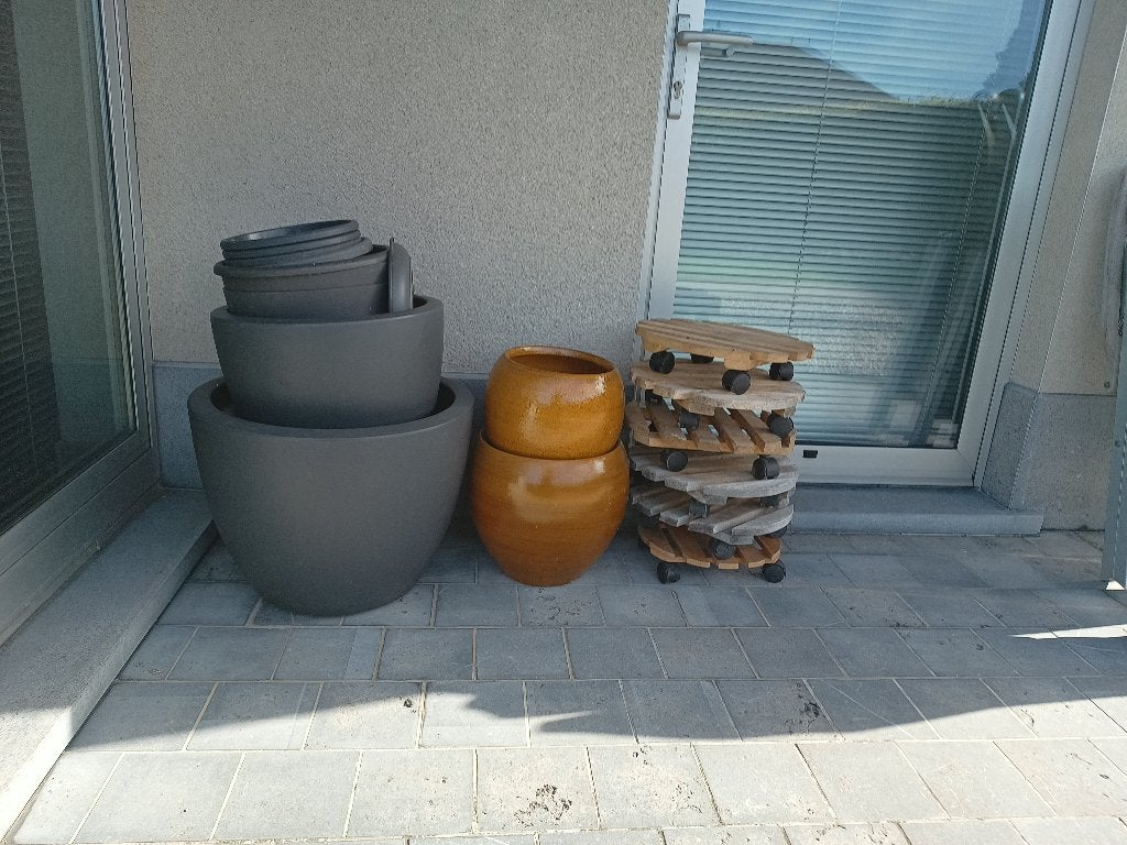 bloempotten voor binnen - buiten & plantentrolley"s, Ophalen, Binnen