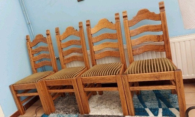 2002 - 4 ANTIEKE EIKENHOUTEN STOELEN PRACHTIG DIRECT AANBOD, Ophalen