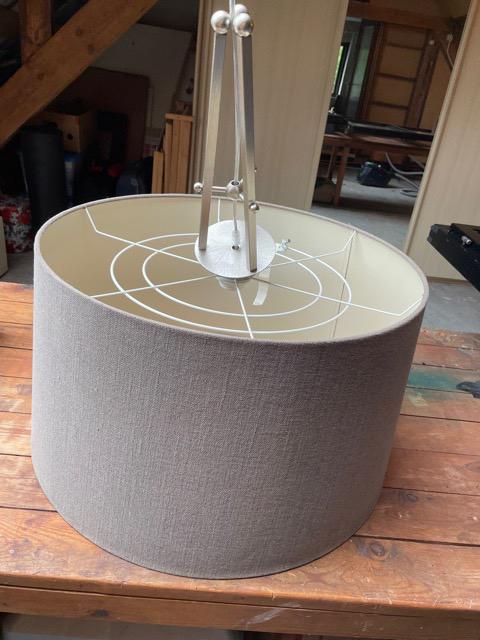 Mooie taupe hanglamp, Huis en Inrichting, Ophalen, Zo goed als nieuw