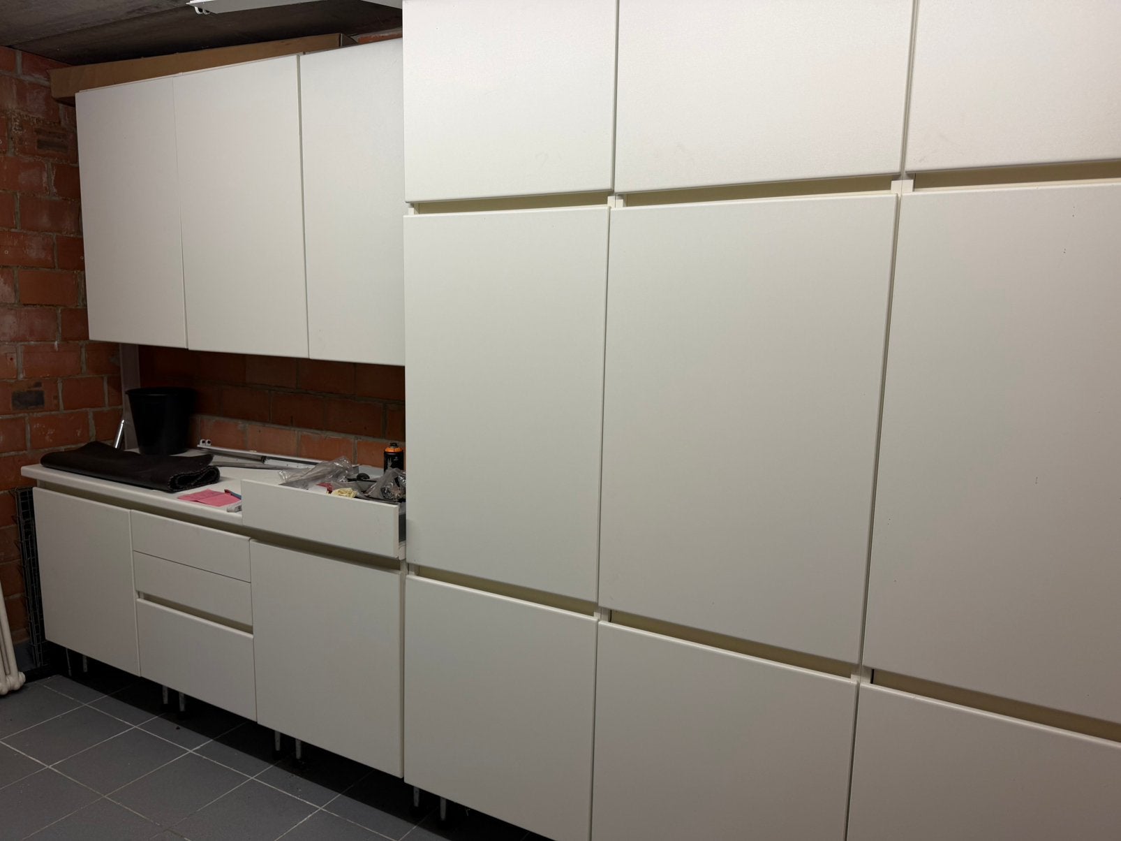 Keukenkast stevig, Huis en Inrichting, Ophalen, Gebruikt, Wit, Enkelwandige keuken
